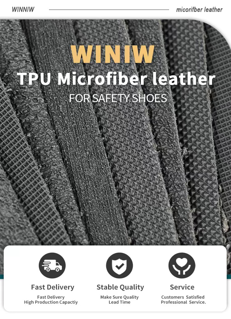 Micro Upper Material Vegan Leather for Safety Shoes 