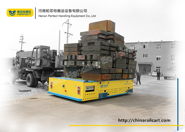 Electric Trackless Transfer Flat Car For Industrial Transfer with Remote and Hand