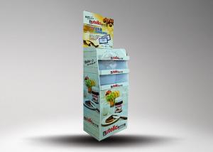 China Three Shelves Cardboard Retail Floor Display Stands For POS Snack Food Retailing on sale 