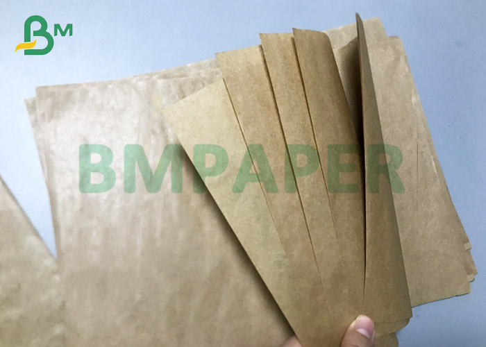 Gloss Single Side 35gsm 40gsm Mg Brown Kraft Paper Rolls For Bread Packaging
