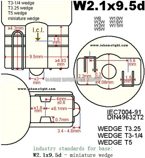Wedge T10 3014 SMD LED Indicator Bulbs 12V / 24V Car Signal Lamp LED