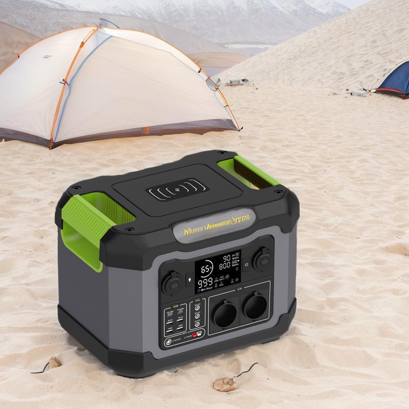 1200W AC Output 230V Portable Power Station with Wireless Rechargeable Solar Generator for Outdoor Camping Home Emergency Power