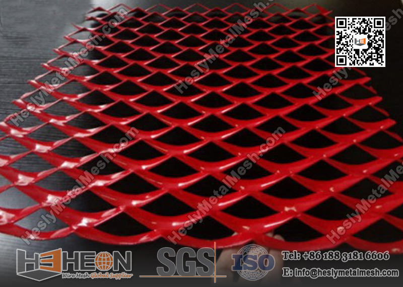 Red Color Powder Coated Expanded Metal 