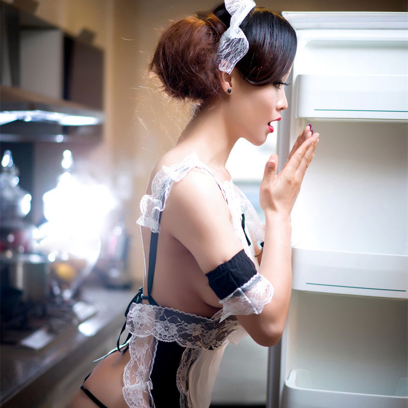 Hot Sale Fioyia027 Cosplay Maid Transparent Suspenders Sexy Lingerie