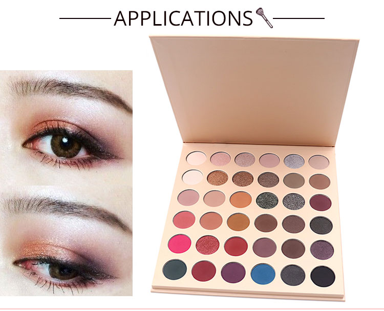 Powder Form and Eye Use 36 colors eyeshadow palette custom logo