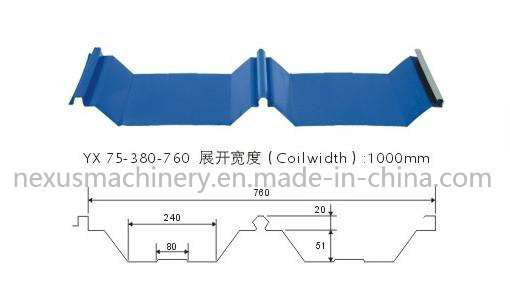 Hidden Type Roof Sheet Roll Forming Machine with Manual Decoiler