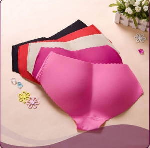 Low waist sexy silicone padded knickers butt lifting panties