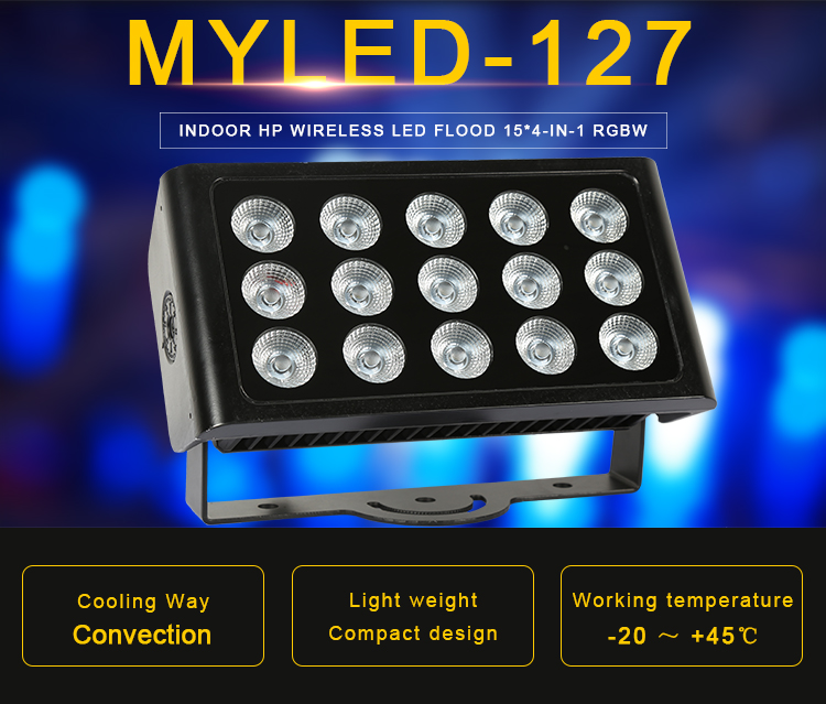 ip65 waterproof 15x5w rgbw 4in1 led flood light wall washer aluminium housing architectural lighting outdoor