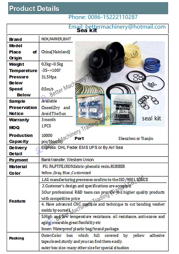 HBC2500 Atlas Copco Hydraulic Breaker Seal Kits repair seal kit service kit NOK Parker HBC1100 HBC1700HD HBC400