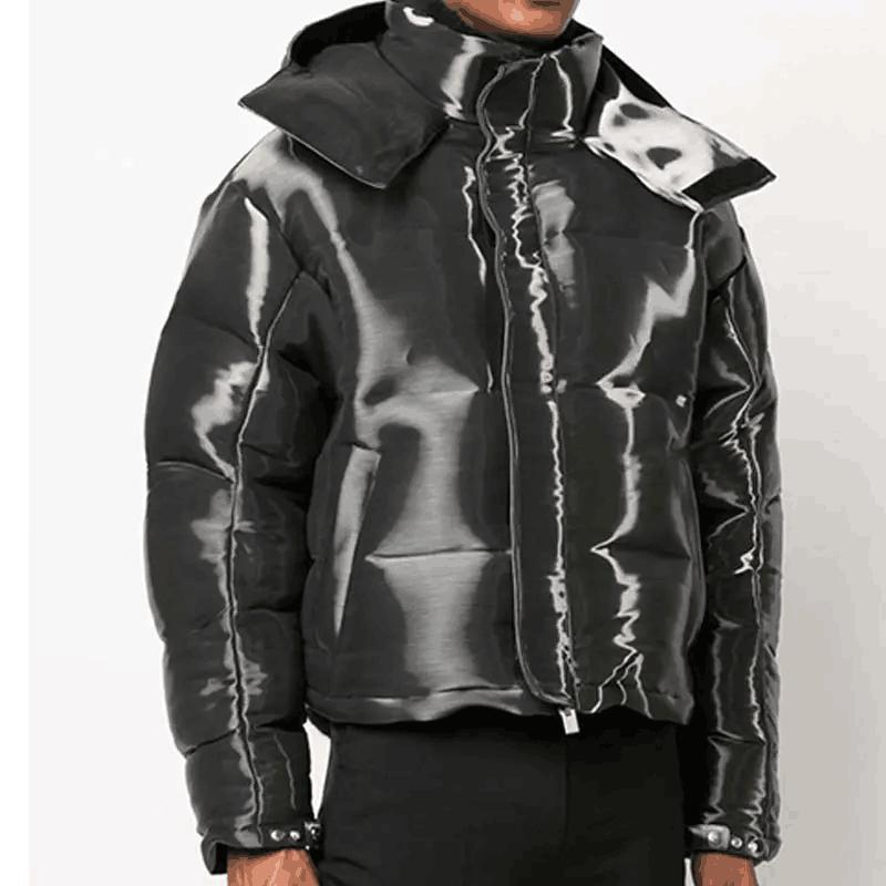 OEM Custom Wholesale Reflective Nylon Men&prime;s Metallic Custom Winters Bubble Coat Logo for Shiny Men Padded Down Puffer Jacket