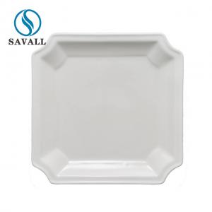 China White Ceramic Square Porcelain Divided Serving Dish 9.5 Inch on sale 