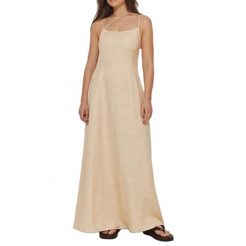 2023 Summer Holiday New Women Casual Short Sleeve Maxi Dresses Fancy Beach Loose Button Stripe Long Lady Dress