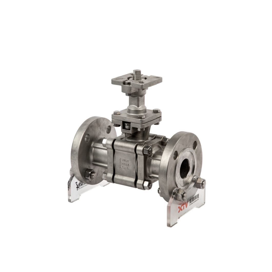 3PC Flanged Ball Valve with High Mount Pad (CE APPROVED)