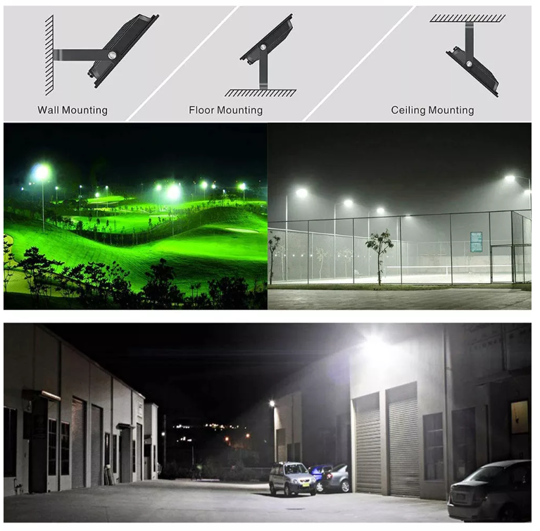 300W IP66 Waterproof Outdoor Floodlight 5000K Daylight White LED Exterior Light for Basketball Playground 4