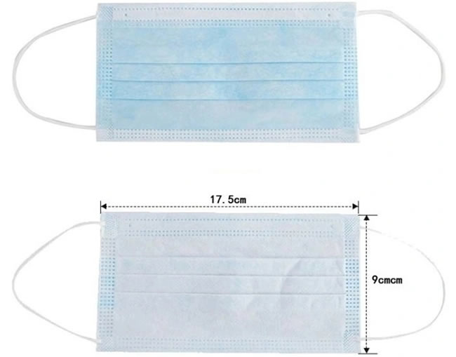 Ce FDA Nonwoven Medical Surgical Anti Virus Ear Loop Disposable 3 Ply Face Mask