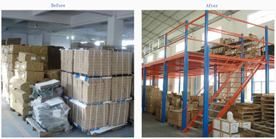 Easy Assembly Cherkered Plate Mezzanine Heavy Duty Racks For Warehouse