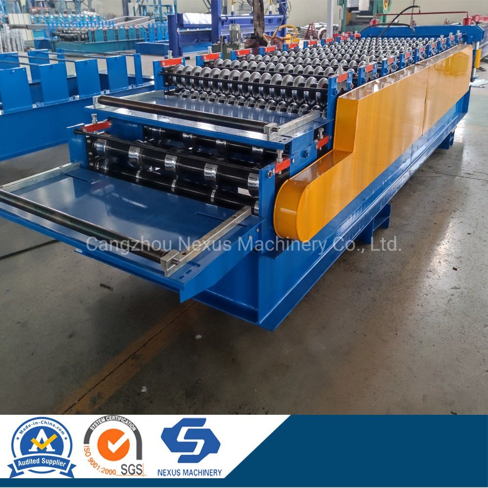 Double Layers Trapezoidal Sheet Rib Type Roofing Roll Forming Machine