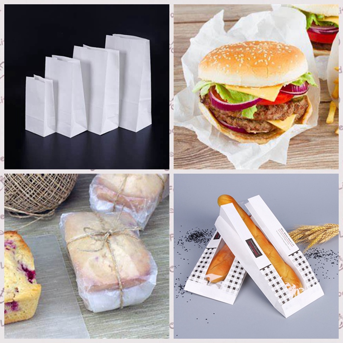 30g - 50g Food Grade white kraft paper roll for food paper bags making