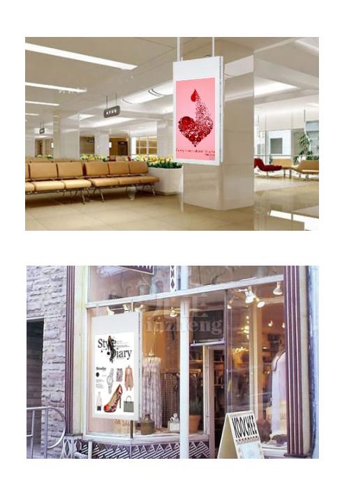 Hanging Double Sided LCD Display Digital Signage 49 Inch For Chain Stores