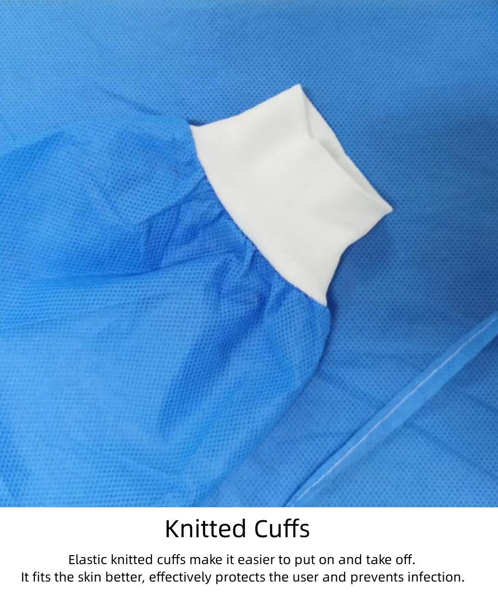 Sterile Nonwoven Disposable Isolation Gown SMS/SMMS Surgical Gown with AAMI Level3