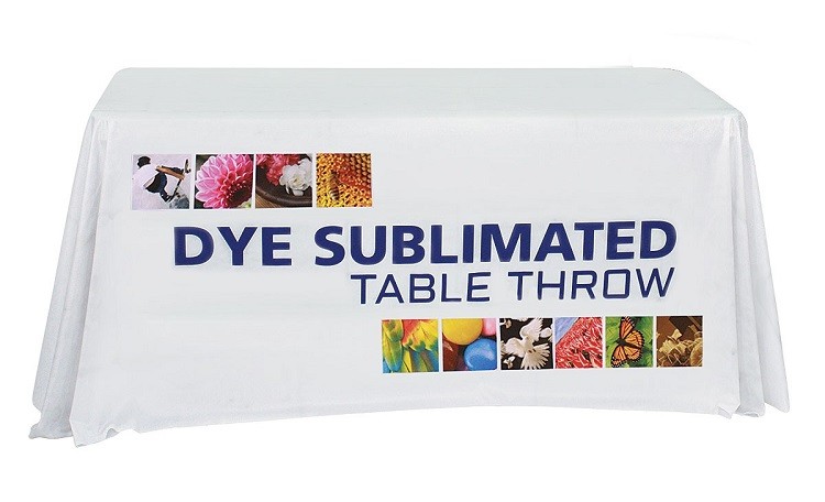 Full Color Printing Customized Trade Show Throws Table Cloth