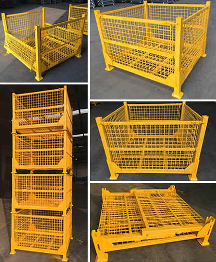 yellow wire container