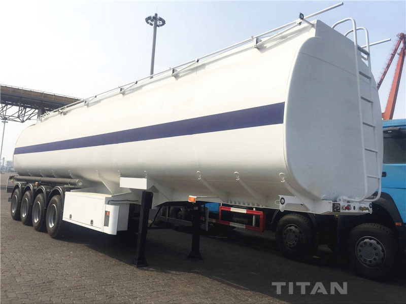 fuel tanker trailer with 45000 to 50000 liter stainless steel tank that can handle high salinity water use the famous spare parts