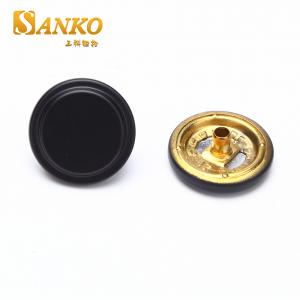 China 17mm  brass snap button in matte black color in high quality on sale 