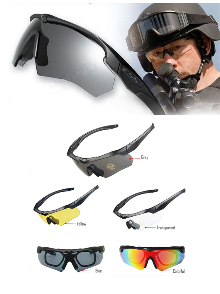 Anti-Impact Anti-Fog Uv400 Protective Sport Shooting Hunting Tactical Ballistic Goggles Military Eyeshield Safety Glasses