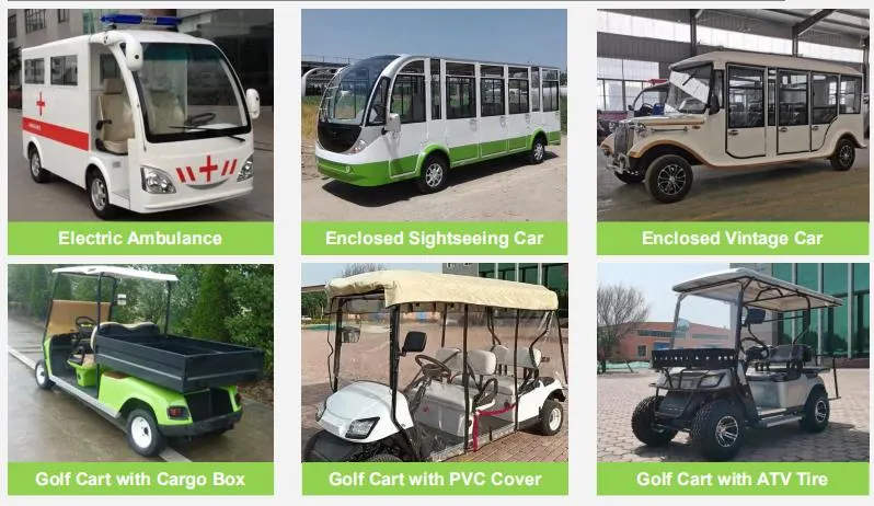 Wholesales Price Latest Model Golf Trailers Battery 4 Seats Golf Cart with Aluminum Wheels