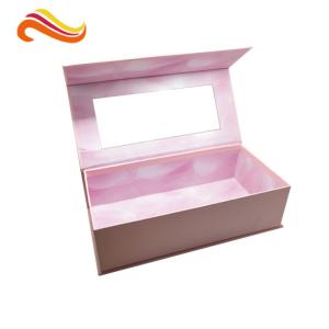 China Magnetic Closure Custom Paper Packaging Box Matt Lamination Printing With Window on sale 