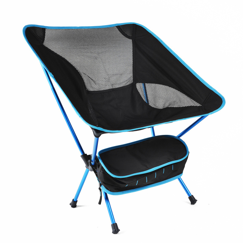 Outdoor Folding Beach Chair Portable Aluminum Alloy Camping Fishing Moon Chair
