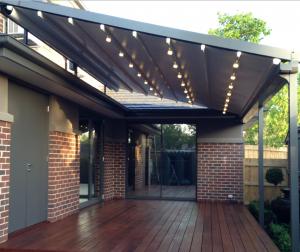 China Outdoor 2.5m Retractable Awning Pergola Polycarbonate Sheet Gazebo With Screen Sides on sale 