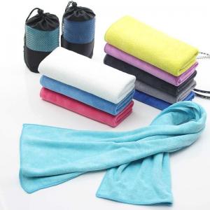 China Washable Soft Towel Absorbent Polyester Fiber Towel Durable Sports Towel For Gym Fitness Solid Color Bath Towel on sale 