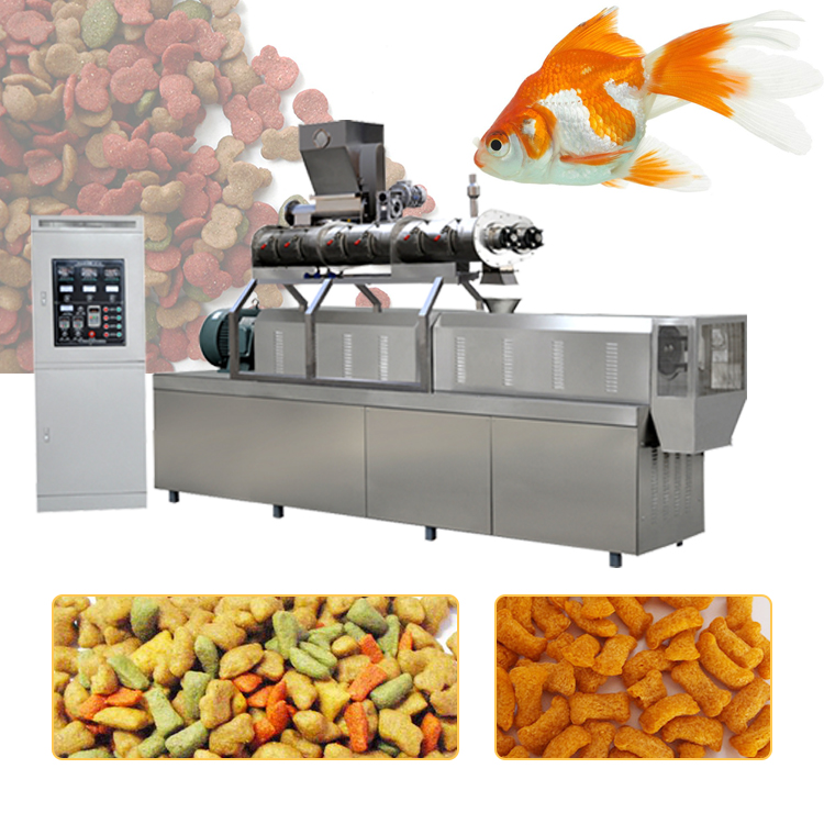 Dry Extruded Pet Food Double Screw Extruder Machine Animal Pet Feed Production Line