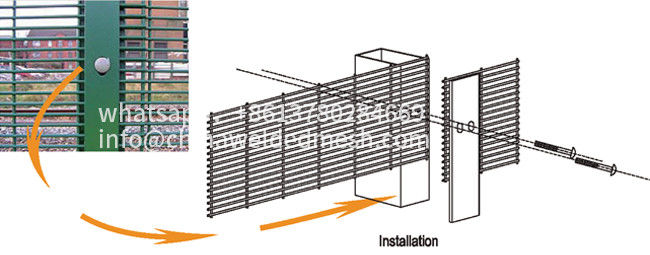 Galvanized Welded Mesh Security Fence , 358 Anti Climb Mesh Panels 2