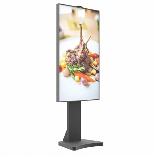 Outdoor 55 Inch Lcd Advertising Screen Floor Stand Advertising Digital Signage Displays