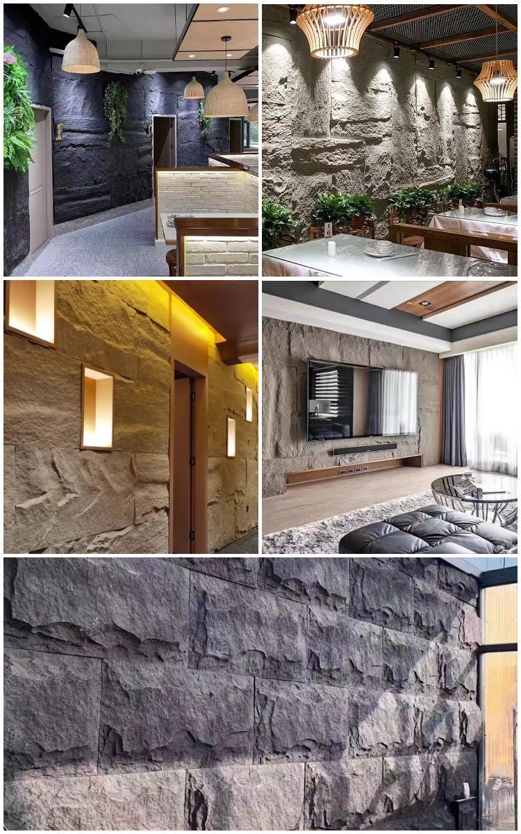 Hot Sale 1200X600X30mm/50mm/60mm PU Decorative Polyurethane Faux Stone Wall Panel