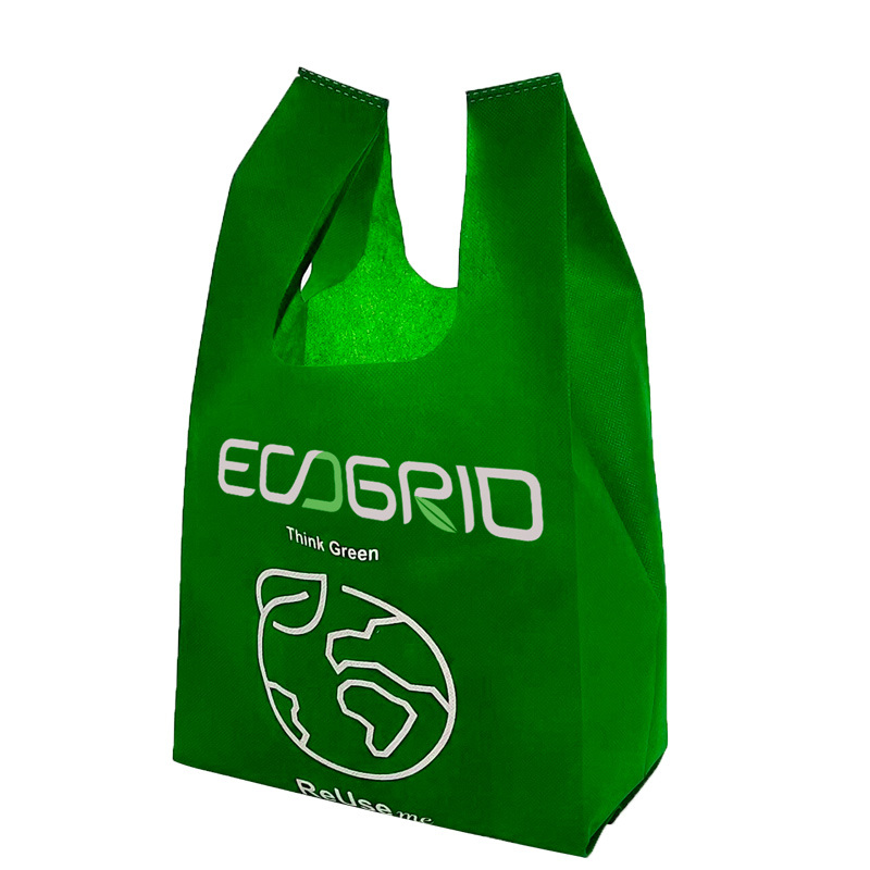 Eco-Friendly Recycle Biodegradable PP Polypropylene Automatic Non Woven Fabric Vest W Cut D Cut Flat Shopping/Handle/T-Shirt Box Bag Making Machine
