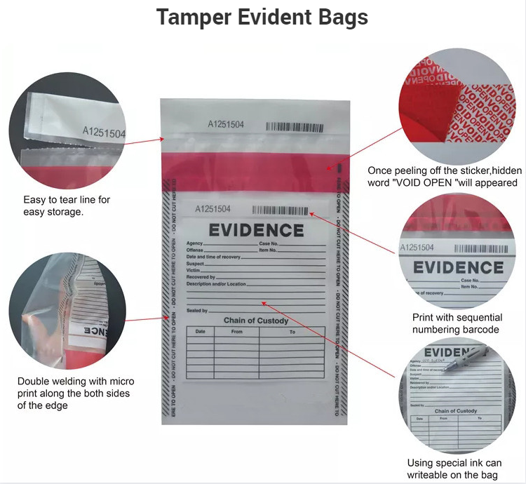 Cheap Factory Price Degradable Self Adhesive Bag Custom Logo Security Tamper Evident Seal Bags For Bank Deposits