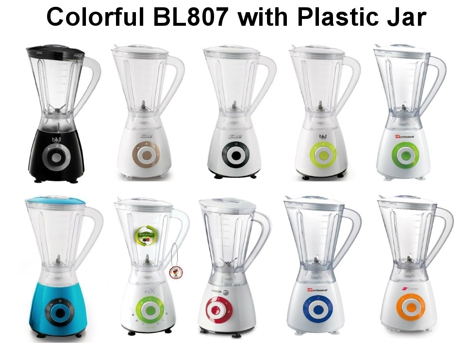 Popular BL807 Plastic / Glass Jar Food Blender