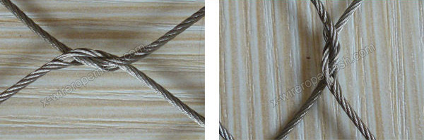 Stainless Steel Cross Knotted Wire Cable Mesh Netting
