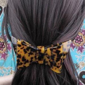 China Large Leopard Butterfly, France Cellulose Acetate, Hair Barrette Clip on sale 