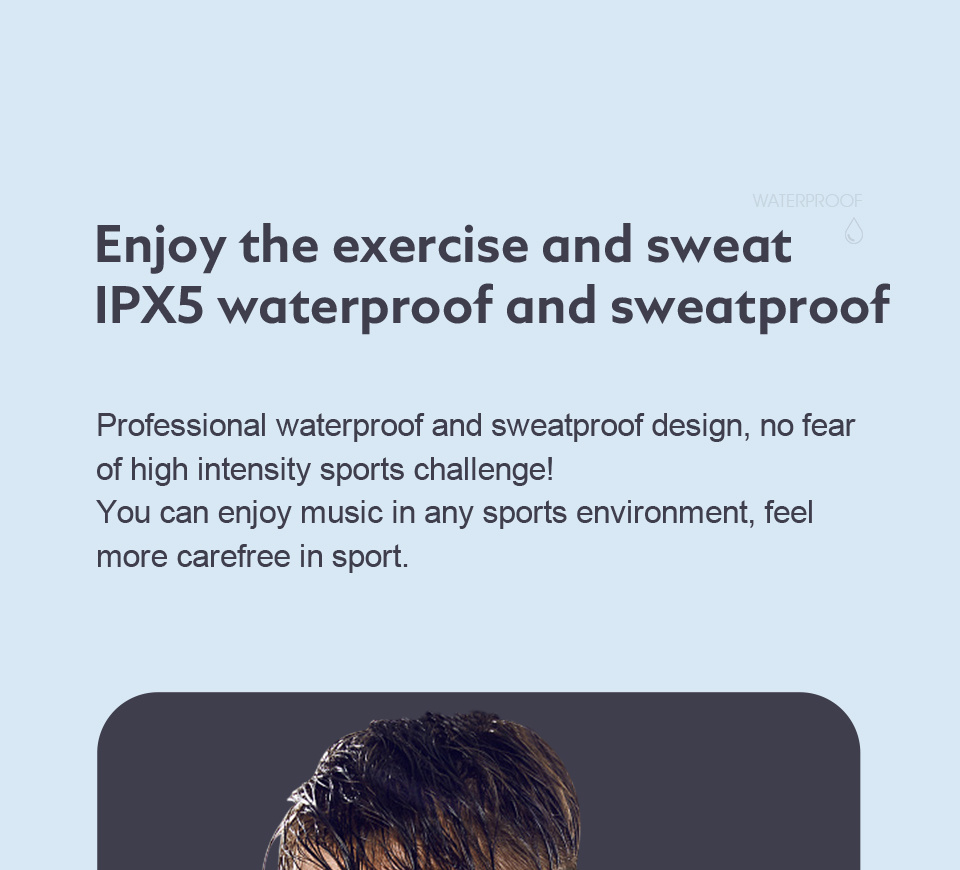 T6 wireless Sport Bluetooth 5.0 Earphones Smart Touch and APP Customization Ipx5 Waterproof Headsets