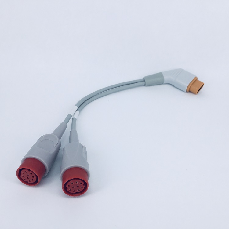 Compatible Drager Monitor to Siemens 10pin female Y type IBP adapter cable