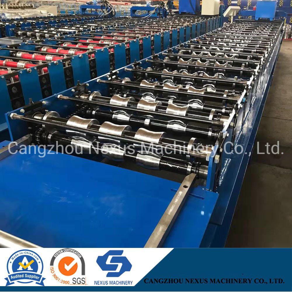 Glazed Roof Tile Sheet Making Roll Forming Machine Alu Zinc Panel Cold Roofing Machine