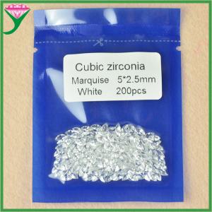 China hot sale products AAA 2.5*5mm white marquise cut loose cz stone for fashion jewelry on sale 