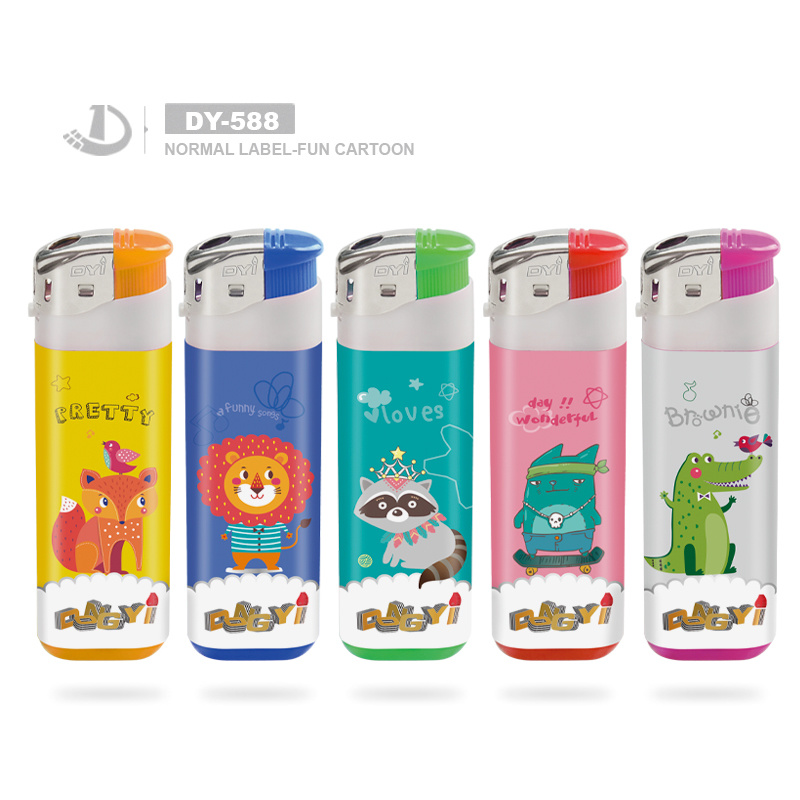 Dy-078 65 Degree Dy-588 Promotional Product Disposable Electronic Advertising Lighter for Liechtenstein