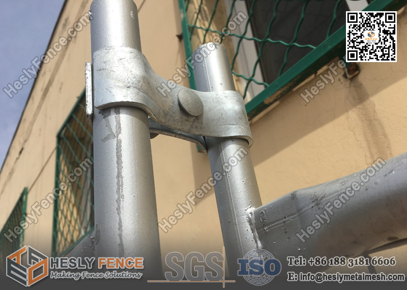 Temporary fence steel clamps