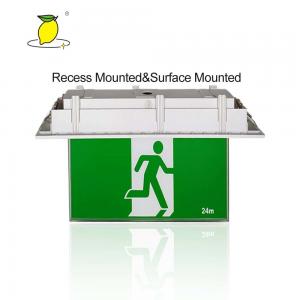 China 24m Surface Recess Mounted Emergency LED Exit Sign Light on sale 